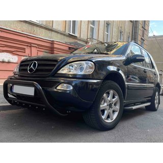 Bull Bar WT003 Negru (Otel Inoxidabil) Mercedes ML W163 1997-2005 foto 4