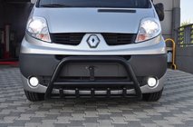 Renault Trafic 2001–2015 Bull Bar WT003 Negru (Otel Inoxidabil) foto 1