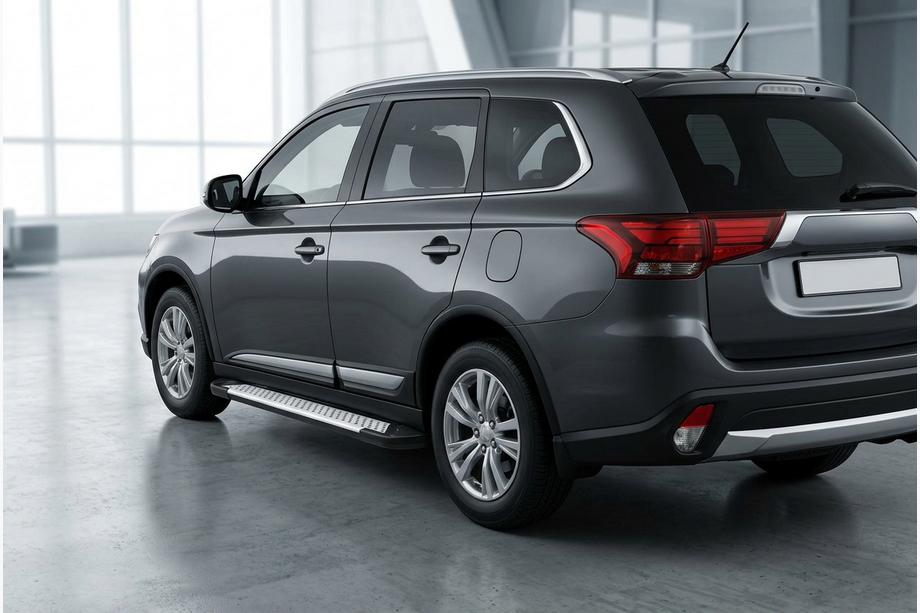 Mitsubishi Outlander 2012-2021 Praguri Laterale Allmond Grey (2 buc, Aluminiu) Foto 1