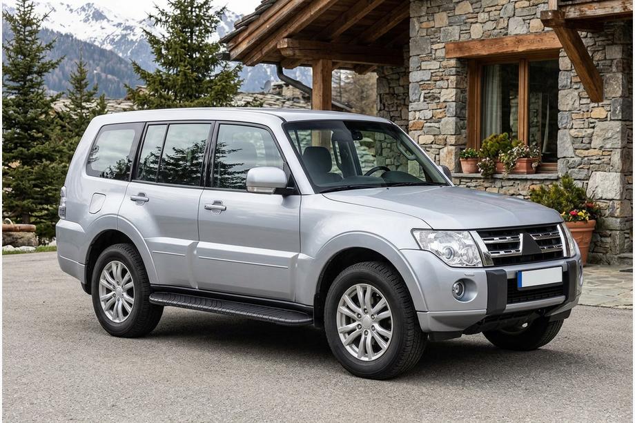 Mitsubishi Pajero Wagon IV 2006-2021 Praguri Laterale Bosphorus Black (2 buc, Aluminiu) Image