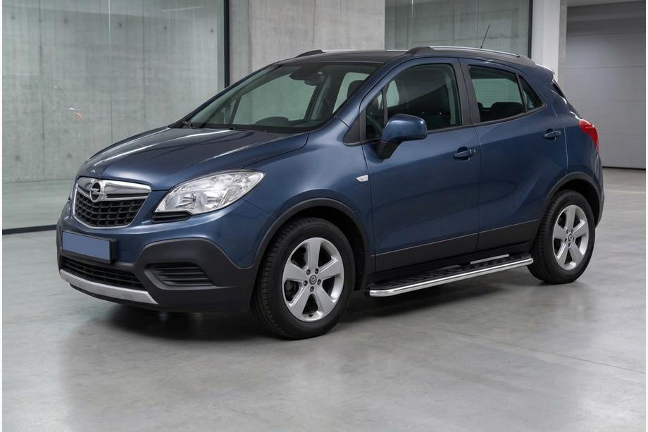 Opel Mokka 2012-2021 Praguri Laterale Maydos V1 (2 buc, Aluminiu si Otel Inoxidabil) Image
