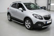 Opel Mokka 2012-2021 Praguri Laterale Tayga Grey (2 buc, Aluminiu) foto 1
