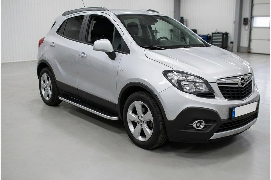 Opel Mokka 2012-2021 Praguri Laterale Tayga Grey (2 buc, Aluminiu) Image