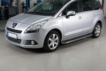 Peugeot 5008 2009-2016 Praguri Laterale Maydos V1 (2 buc, Aluminiu si Otel Inoxidabil) foto 1