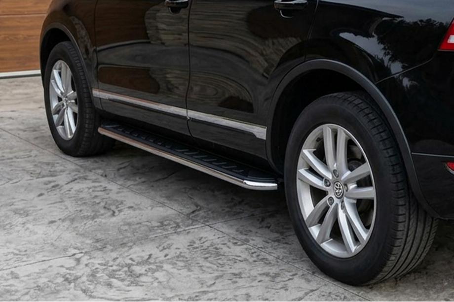 Porsche Cayenne 2003–2010 Praguri Laterale Maydos V1 (2 buc, Aluminiu si Otel Inoxidabil) Image