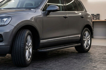 Porsche Cayenne 2003–2010 Praguri Laterale Bosphorus Black (2 buc, Aluminiu) foto 1