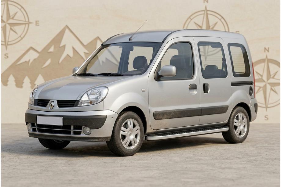 Renault Kangoo 1998-2008 Praguri Laterale Tayga Grey (2 buc, Aluminiu) Image