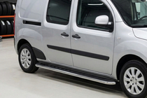 Renault Kangoo 2008–2020 Praguri Laterale Maydos V1 (2 buc, Aluminiu si Otel Inoxidabil) Ampatament Lung foto 1