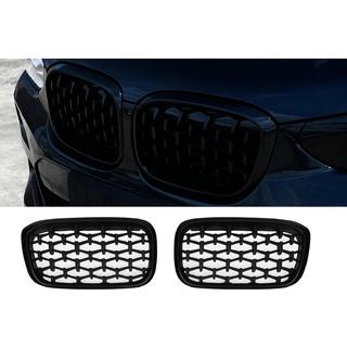 Grile rinichi Diamond Black (2018-2021, rama neagra) BMW X3 G01 2018- foto 1