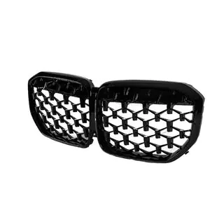 Grile radiator Diamond Black (2018-2022, Negru Lucios) foto 3