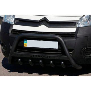 Bull Bar WT004 Negru (Otel Inoxidabil) Citroen Berlingo 2008-2018 foto 1