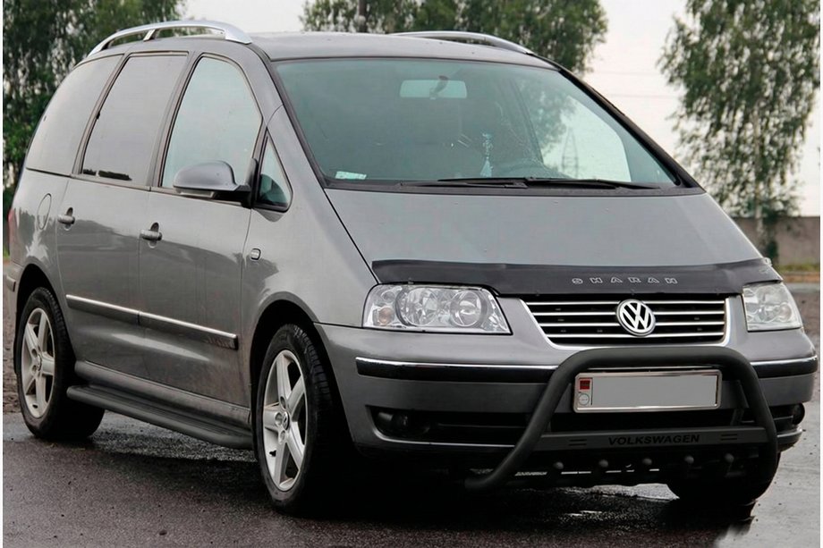 Volkswagen Sharan 1995-2010 Bull Bar WT004 Negru (Otel Inoxidabil) Image