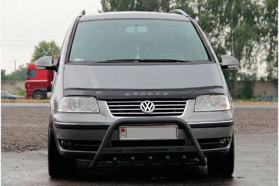 Volkswagen Sharan 2010-2023 Bull Bar WT004 Negru (Otel Inoxidabil) Foto 1