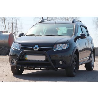 Bullbar WT003 Negru Inox Renault Sandero 2013-2022 foto 1