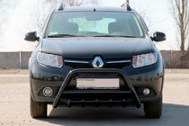 Dacia Sandero 2013-2020 Bullbar WT003 Negru Inox foto 2