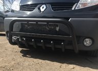 Renault Trafic 2001–2015 Bull Bar WT004 Negru (Otel Inoxidabil) foto 6