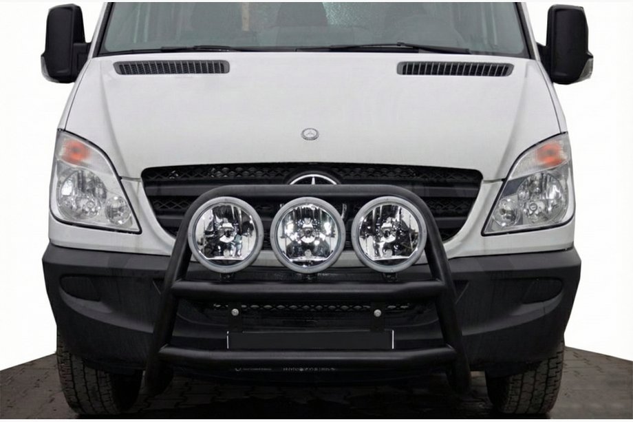Mercedes Sprinter W906 2006–2018 Bullbar inalt WT018 Negru (otel inoxidabil) Image