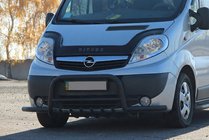 Renault Trafic 2001–2015 Bull bar Exclusive Black (inox) foto 2