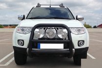 Mitsubishi L200 2006-2015 Bullbar WT018 Negru (Otel Inoxidabil) foto 2