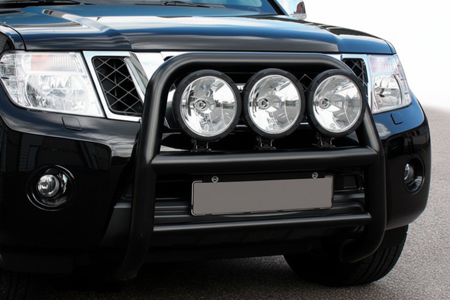 Nissan Navara 2006-2015 Bull Bar WT018 Negru (Otel Inoxidabil) Image