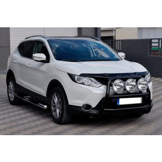 Bull Bar WT018 Negru (Otel Inoxidabil) Nissan Qashqai 2014-2021 foto 3