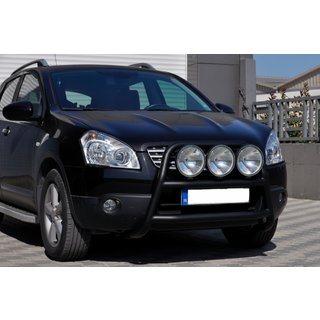 Bullbar WT018 Negru (Otel Inoxidabil) Nissan Qashqai 2007-2010 foto 2