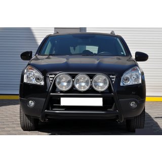 Bullbar WT018 Negru (Otel Inoxidabil) Nissan Qashqai 2007-2010 foto 1