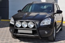 Nissan Qashqai 2010-2014 Bullbar WT018 Negru (Otel Inoxidabil) foto 2