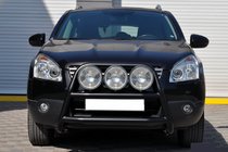 Nissan Qashqai 2010-2014 Bullbar WT018 Negru (Otel Inoxidabil) foto 1