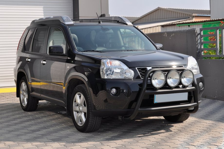 Nissan X-trail T31 2007-2014 Protectie Fata WT018 Negru (Otel Inoxidabil) Foto 3