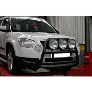 Bullbar WT018 Negru (Otel Inoxidabil) Skoda Yeti 2009-2017 foto 2