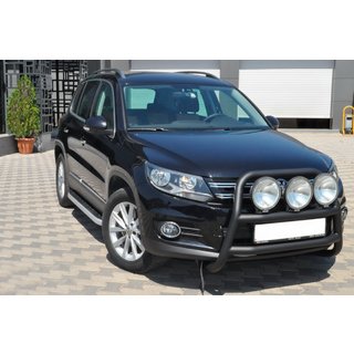 Bull Bar WT018 Negru (Otel Inoxidabil) Volkswagen Tiguan 2007-2016 foto 3