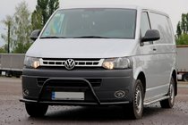 Volkswagen T5 2010-2015 Bullbar WT007ST Negru (Otel Inoxidabil) foto 2