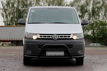 Volkswagen T5 2010-2015 Bullbar WT007ST Negru (Otel Inoxidabil) foto 3