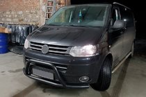 Volkswagen T5 2010-2015 Bullbar WT006ST Negru (Otel Inoxidabil) foto 2