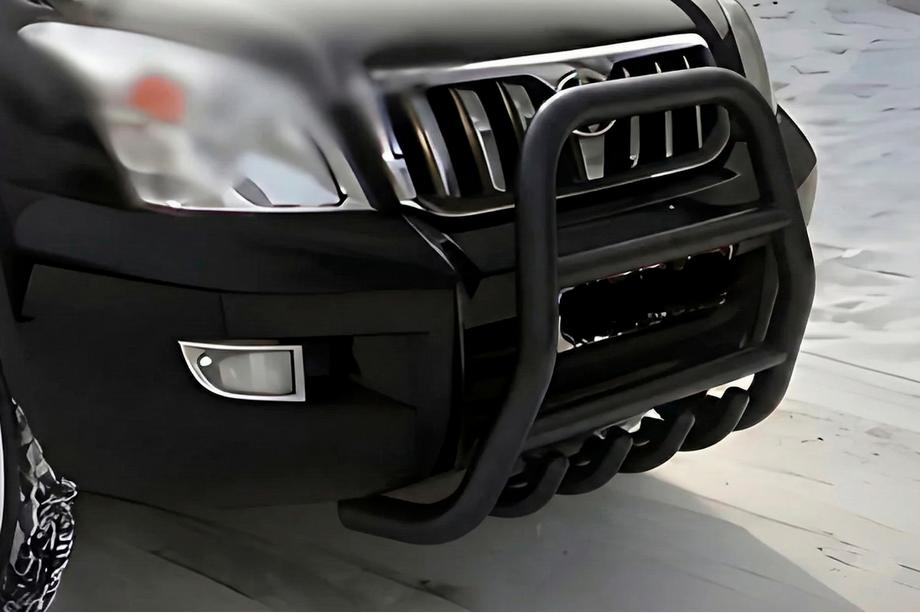 Toyota Land Cruiser Prado 120 2002-2009 Bullbar inalt Black (otel inoxidabil) Foto 1