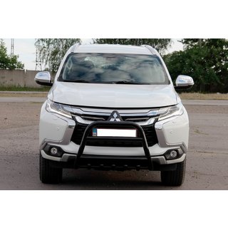 Bullbar WT008 Negru (Otel Inoxidabil) Mitsubishi Pajero Sport 2015- foto 1