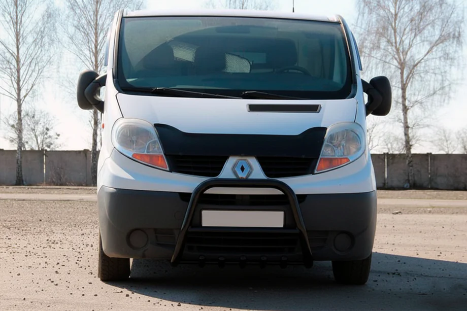 Renault Trafic 2001–2015 Bullbar QT-Spec Negru (Otel Inoxidabil) Image