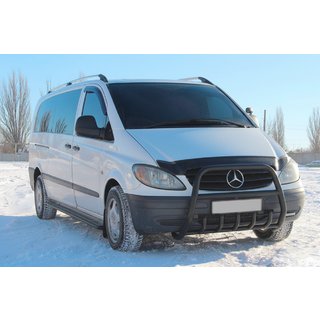 Bull Bar XL-WT025 Negru (Otel Inoxidabil) Mercedes Vito W639 2004-2014 foto 1