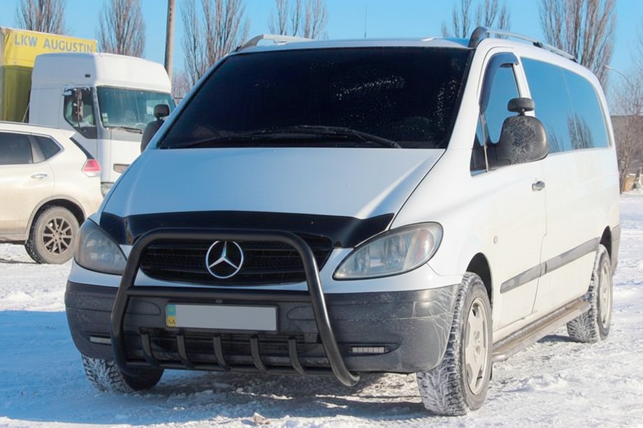 Mercedes Vito W639 2004-2014 Bull Bar XL-WT025 Negru (Otel Inoxidabil) Foto 3