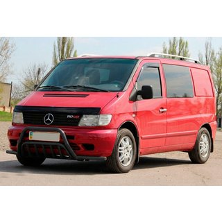 Bullbar cu tevi laterale WT002 Plus Negru (inox) foto 3