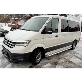 Protectie Fata ST085 Negru (Otel Inoxidabil) Volkswagen Crafter 2016- foto 1