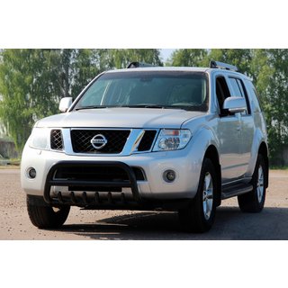 Bullbar WT008 Negru (Otel Inoxidabil) Nissan Pathfinder R51 2005-2014 foto 4