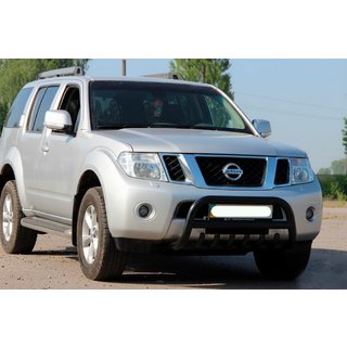 Bullbar WT008 Negru (Otel Inoxidabil) Nissan Pathfinder R51 2005-2014 foto 2