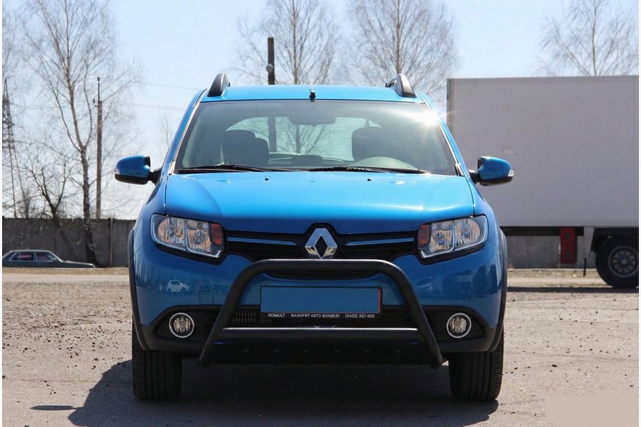 Renault Sandero 2013-2022 Bara Fata WT006 Negru (Otel Inoxidabil) Image