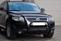 Volkswagen Touareg 2002–2010 Bullbar WT005 Colt Negru (Otel Inoxidabil) foto 2