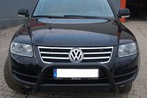 Volkswagen Touareg 2002–2010 Bullbar WT005 Colt Negru (Otel Inoxidabil) foto 3