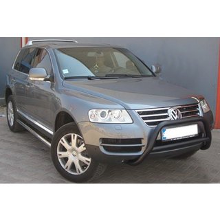 Bullbar WT005 Colt Negru (Otel Inoxidabil) Volkswagen Touareg 2002–2010 foto 1