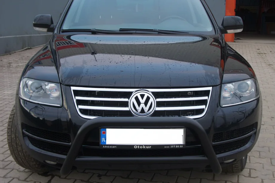 Volkswagen Touareg 2002–2010 Bullbar WT005 Colt Negru (Otel Inoxidabil) Foto 3