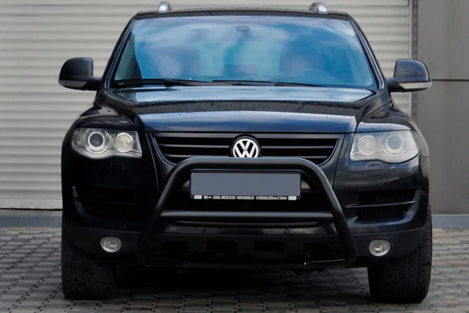 Volkswagen Touareg 2002–2010 Bullbar WT005 Colt Negru (Otel Inoxidabil) Foto 4
